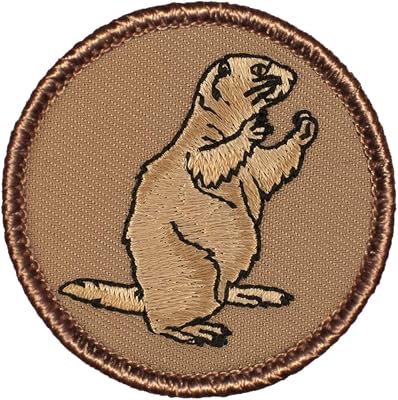 Prairie Dog Patrol Patch - 2 Diameter Round Embroidered Patch Hook-Fastener