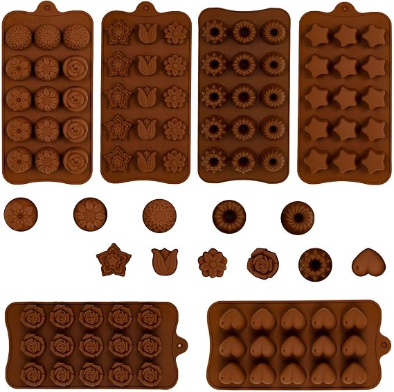 Silicone Chocolate Mould for Candy Chocolates & Ice Cream Pack