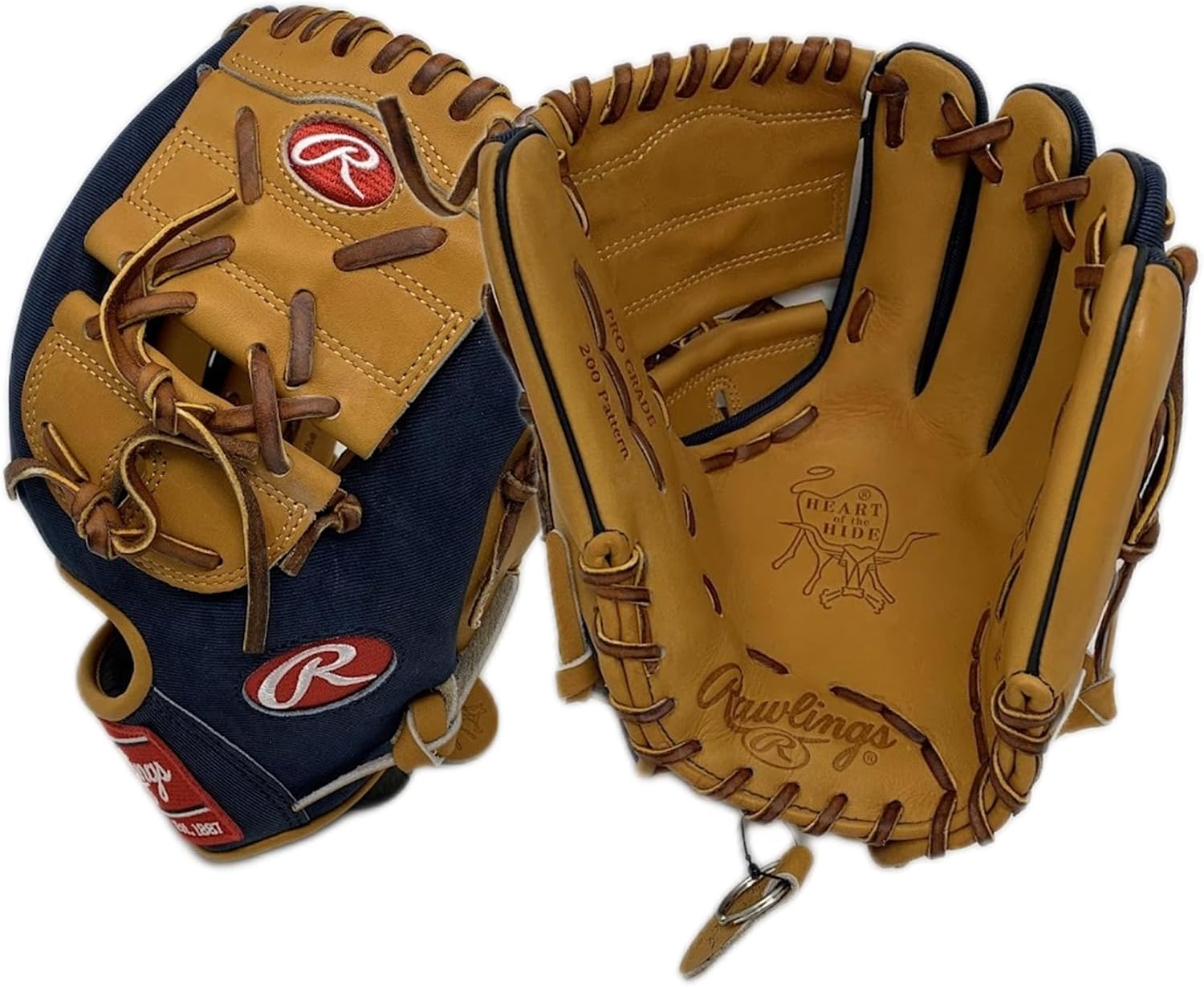 Rawlings | Limited Edition Denim Series | Heart of The Hide | Traditional Break-in | Sizes 11.5 - 12.75 | Multiple Styles Denim | Two-Piece Web, 12 Inch | Utility, Right Hand Throw