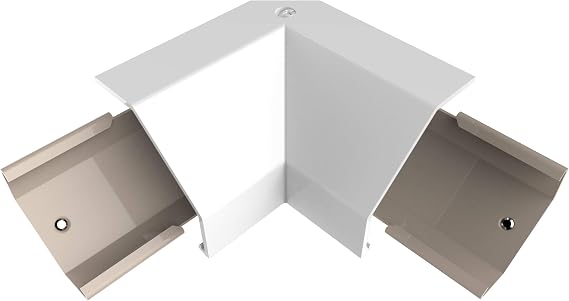 adorne Legrand Under-Cabinet Modular Track Corner Connector in White, APCCW4