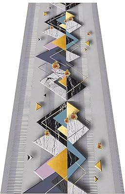 GTPBAO European Style Grey Hallway Runner Rug, Extra Long Hotel Corridor Carpet for Balcony Office Nursery Stairs0.7x1m2.3x3.3ft