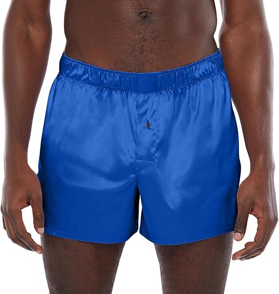 Men's Satin Boxer Shorts Underwear Lounge Sleep Pajama Bottom Silk Sleepwear Silk Boxers Comfortable Underwear