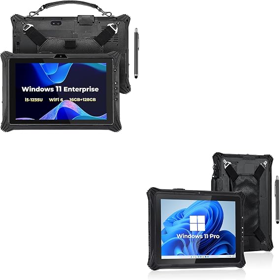 MUNBYN High-End Rugged Windows Tablet IRT10, 10.1 inch Windows IoT Enterprise, i5-1235U, and Rugged Tablet IRT09, 12.2" Windows 11 Pro Durable Tablet, Intel N5105