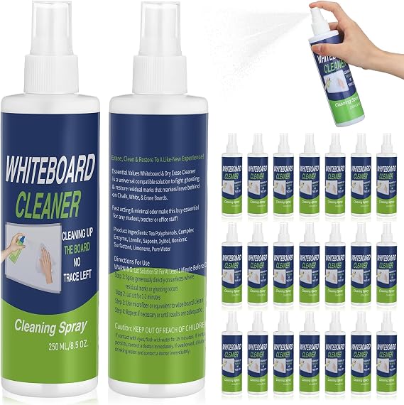 24 Pack Whiteboard Cleaner Spray 8.5oz for Dry Erase Board