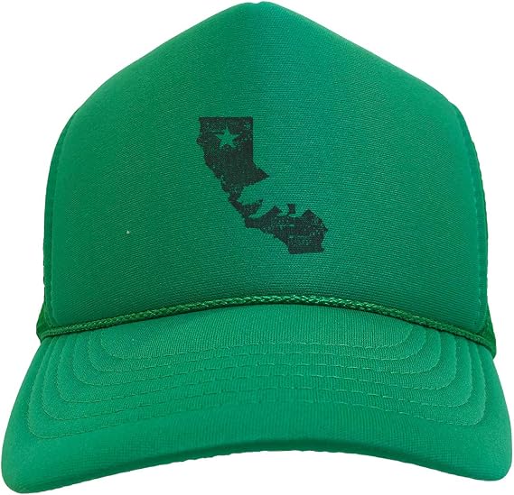 Tcombo California State Map - Cali Bear Two Tone Trucker Hat