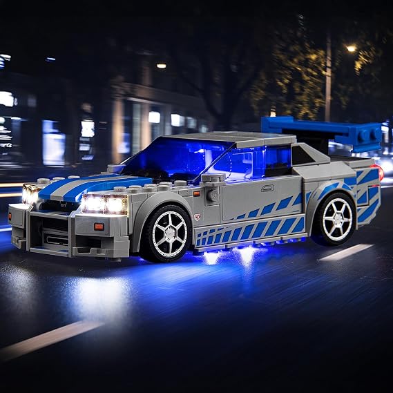 LED Lighting Compatible with LEGO 76917 Speed Champions Fast 2 Furious Nissan Skyline GT-R -JUST Light, Light Kit Compatible with LEGO 76917 Race Car, NOT Included The Model