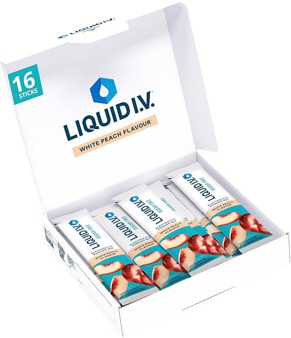 Liquid I.V. Sugar Free Electrolyte Mix, White Peach, 16 Sticks