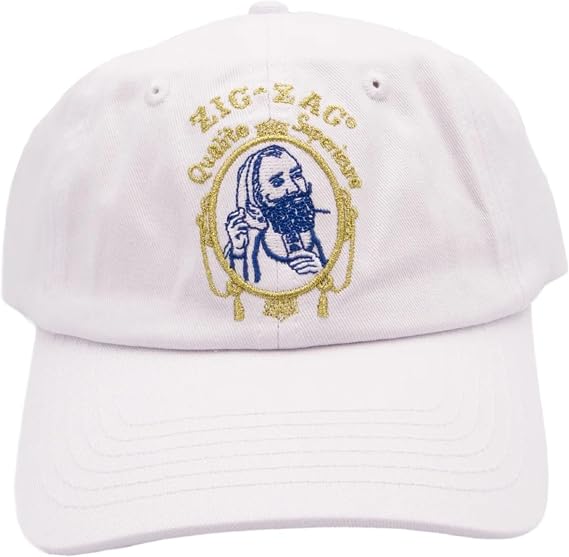 ZIG-ZAG Officially Licensed OG White Logo Hat - Classic Design, One Size Fits All, Unisex