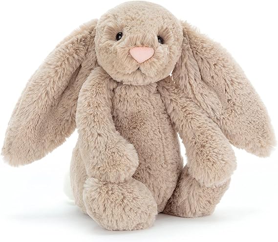 Jellycat Bashful Beige Bunny Stuffed Animal, Medium, 12 Inches