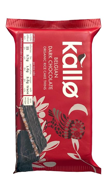 Kallo Dark Chocolate Rice Cake Thins 90g
