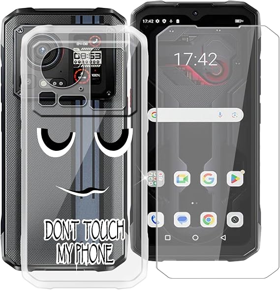 Clear Case for Hotwav Hyper 7 Pro (6.60") with 1 x Tempered Glass Screen Protector, Slim Soft TPU Shockproof X Anti-Scratch Phone Cover for Hotwav Hyper 7 Pro - DUO6