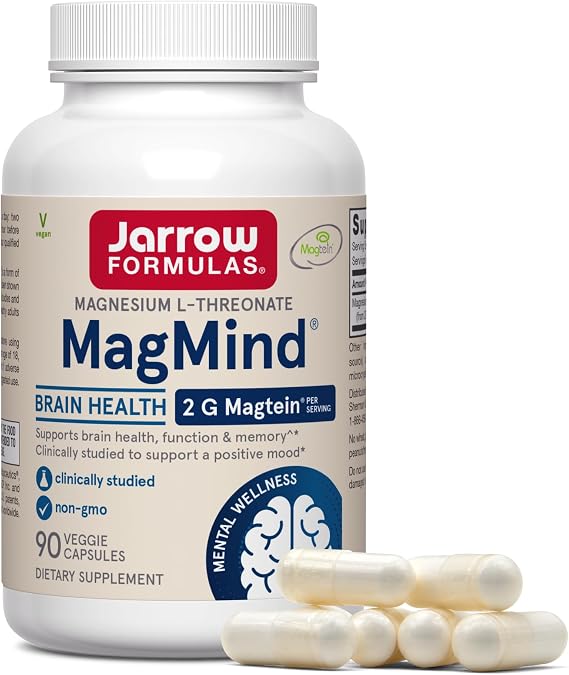 Jarrow MagMind Magtein Magnesium L-Threonate, 90 Capsules