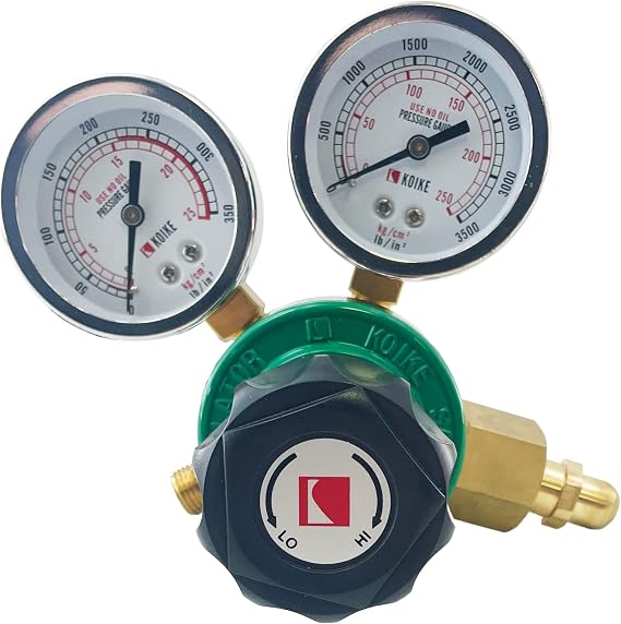 Koike Medium-Duty Oxygen Regulator, CGA-540 Connection