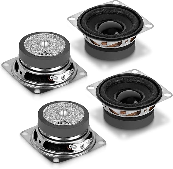 MakerHawk 2" 4 Ohms 3W Full Range Audio Speaker Stereo Woofer Loudspeaker for Arduino (4pcs)