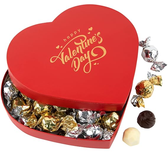 Valentines day Gift Chocolate Luxury Assorted Gourmet Chocolate Gift Box, Chocolate Lovers Favorite, Men & Women, Boyfriend Girlfriend Gift for her Favors, 20pc (Valentines Chocolate Heart)