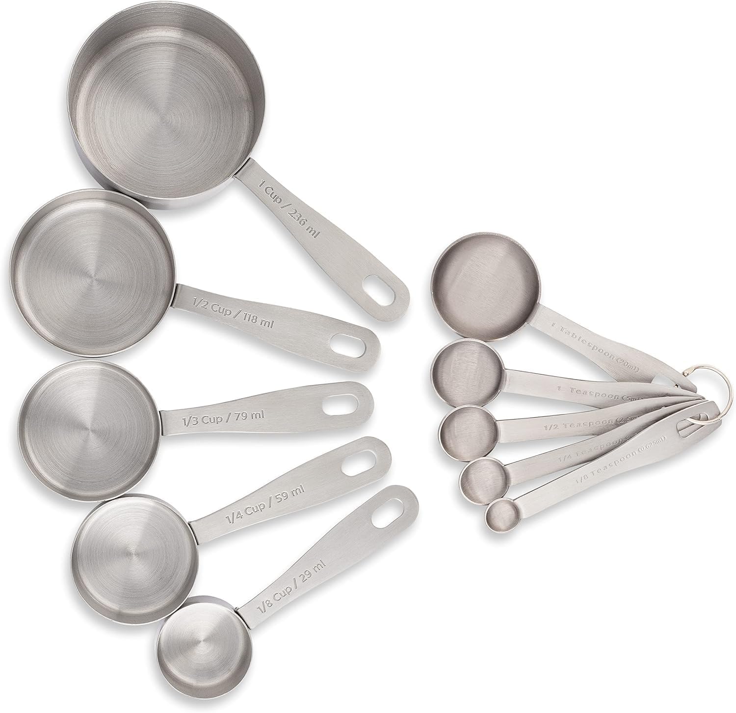 Stainless Steel Measuring Cups and Spoons