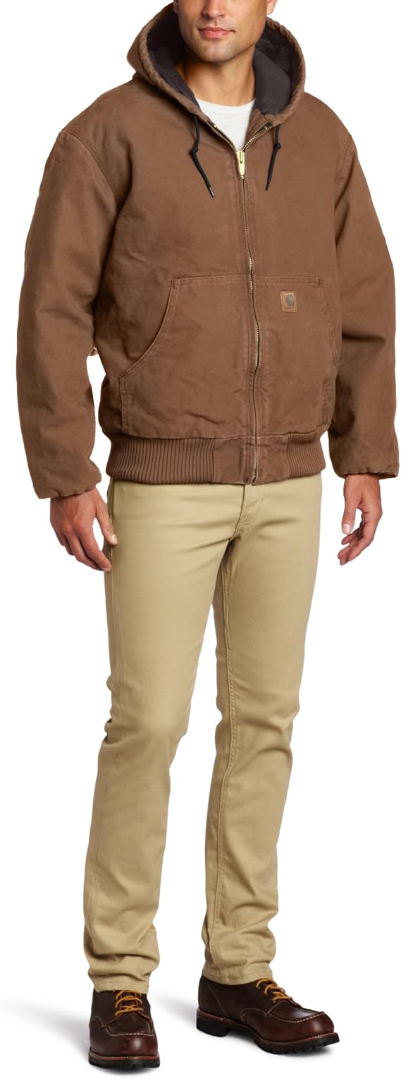 Carhartt Men's Big & Tall Quilted Flannel Lined Sandstone Active Jacket