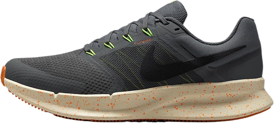 Nike Run Swift 3 Men's Road Running Shoes (HV5226-068, Iron Grey/Total Orange/Volt/Black) Size 8