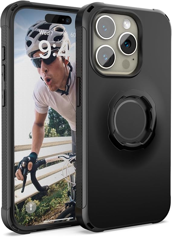 Lock Protective Case for iPhone 15 Pro Black