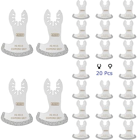 XXGO 24 Pcs Diamond Oscillating Multi Tool Blades XGM0623