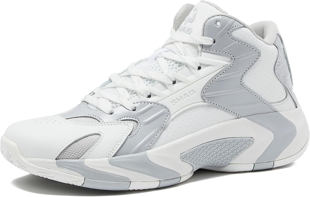 SHAQ Devastator High Top Basketball Shoes for Men, Indoor or Outdoor Court Basketball Mens Sneakers - Black, White, Green, Blue, Orange or Red Size 8 to 15