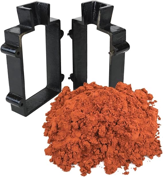Sand Casting Set Kit with 2.2 Lbs Delft Clay Sand & Cast Iron Mold Flask Frame Melting Casting Refining Gold Silver Copper Jewelry Making