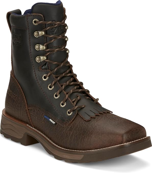 Tony Lama Men's TW3430 High Range 8" Waterproof Comp Toe Lace-Up Work Boot