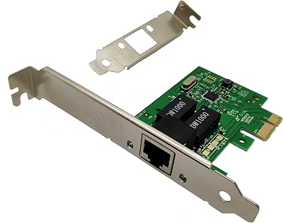 Realtek Chipset 1 Gigabits Gbps PCIe PCI Express Ethernet Network Interface Card Adapter with Low Profile Bracket for Desktop PCMacNo Software