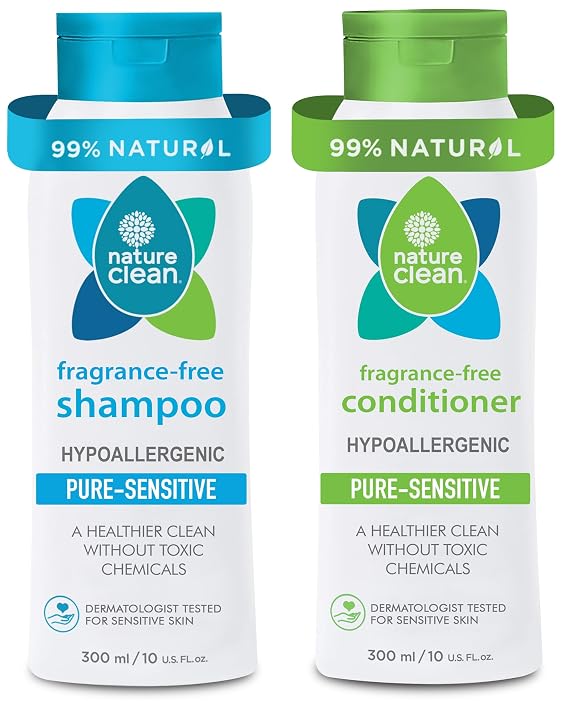 Nature Clean Natural Shampoo and Conditioner Set, 10 Ounce (Pack of 1), White