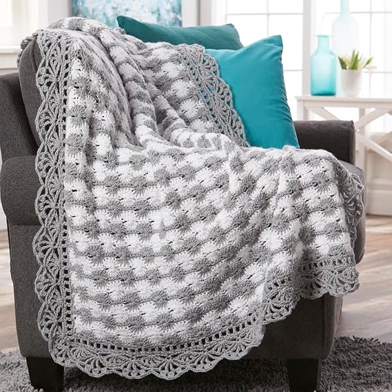Herrschners Cloudburst Throw Crochet Kit