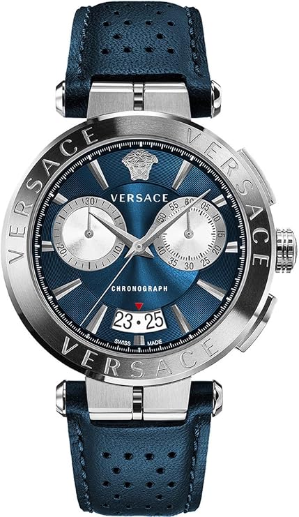 Versace VE1D00819 Men's Leather Chronograph Watch