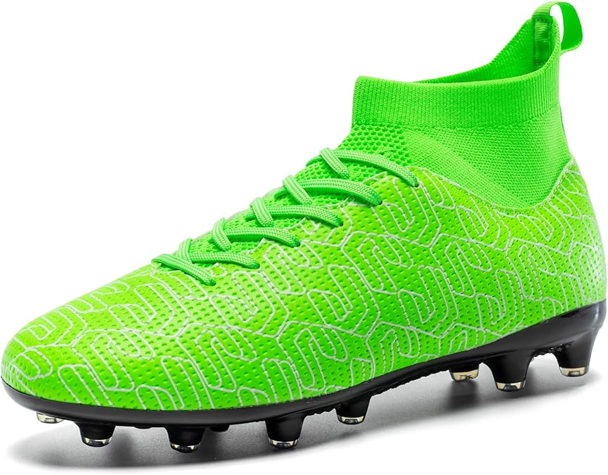 High-Top Mens Soccer Cleats Lightweight Training Football Shoes | outdoor athletic soccer shoes for men with ankle support for men