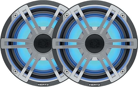 HERTZ HEX Series HEX-65-S-LD-G 6.5" 4-Ohm Marine Coax Set with RGB LEDs