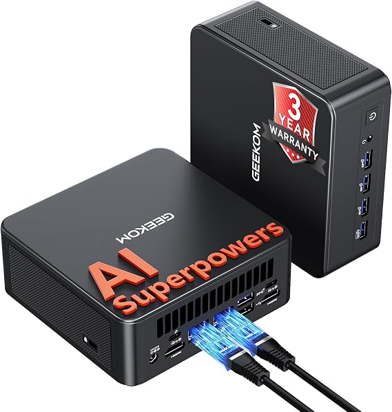 GEEKOM IT13MAX Mini PC,Intel Ultra 9-185H,1TB SSD,DDR5 16GB RAM(Up to 96GB)