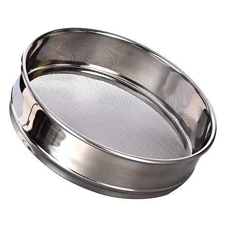 LABALPHA 5 Mesh Lab Sieves, Test Sieve #5 Mesh, 8'' Diameter, 304 Stainless Steel Wire Cloth (4mm)