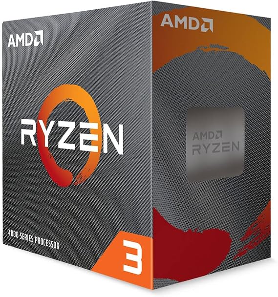 AMD Ryzen 3 4100 processor (4 cores/8 threads 65W TDP 6 MB cache up to 4.0 GHz max. Boost wraith stealth cooler)
