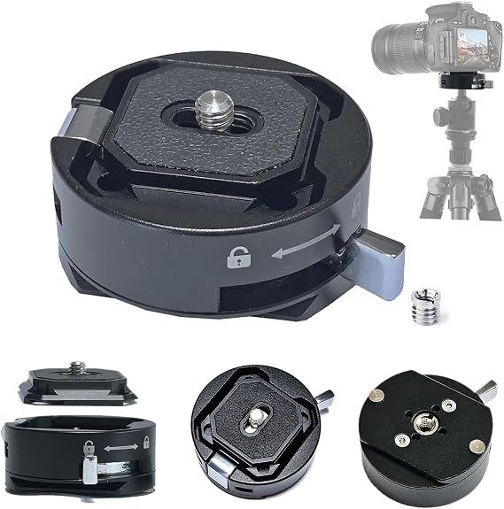 Quick Release Plate,Camera Quick Release Plate,Tripod Quick Release Plate,QR Camera Mount Adapter, for/Sony/Canon/Nikon Cameras/Zhiyun/Feiyu/DJI/Moza Stablizers,2026 Spring Gifts for Men