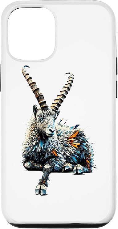 iPhone 14 Pro Polygon Art Alpine Ibex Steinbock Case