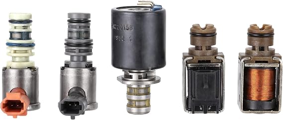 TINGLU 4L60E Solenoid Kit 5Pcs 4L65E Transmission Shift Solenoid Compatible with GM 1993-2002