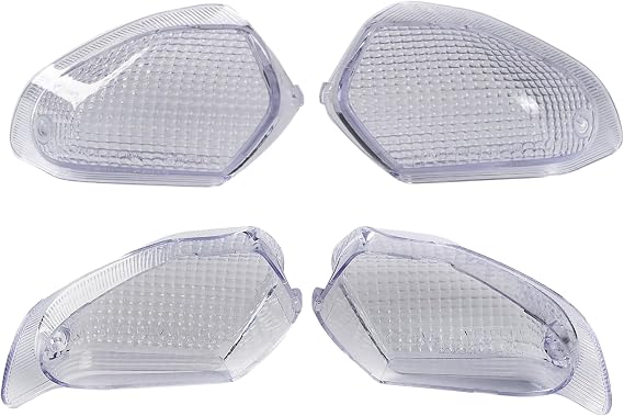 TOPZONE Fit for Kawasaki 1990-2004 ZX600 Ninja ZX-6;1993-2006 ZX600 ZZ-R600; 1993-1994 ZZ-R500; 1993-2006 ZZR400;Turn Signal Idicator Blinker Light Lamp Lens (Clear)