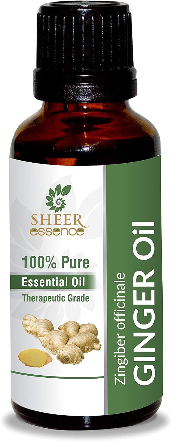 Ginger Root Oil -(Zingiber Officinale)- Essential Oil 100% Pure Natural Undiluted Uncut Therapeutic Grade Oil 0.16 Fl.OZ