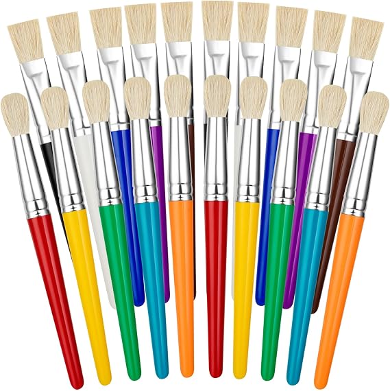 YGAOHF 20 Pcs Paint Brushes for Kids Bulk
