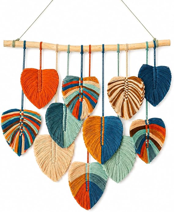 Boho Wall Decor - Large Macrame Wall Hanging | Boho Bedroom Wall Decor, Wall Tapestr For Bedroom, Size 31 x 39 inches
