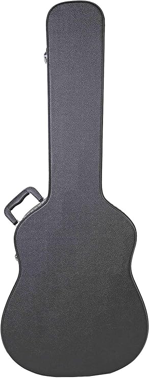 Gearlux Dreadnought Acoustic Guitar Hardshell Case with Accessory Compartment - Black