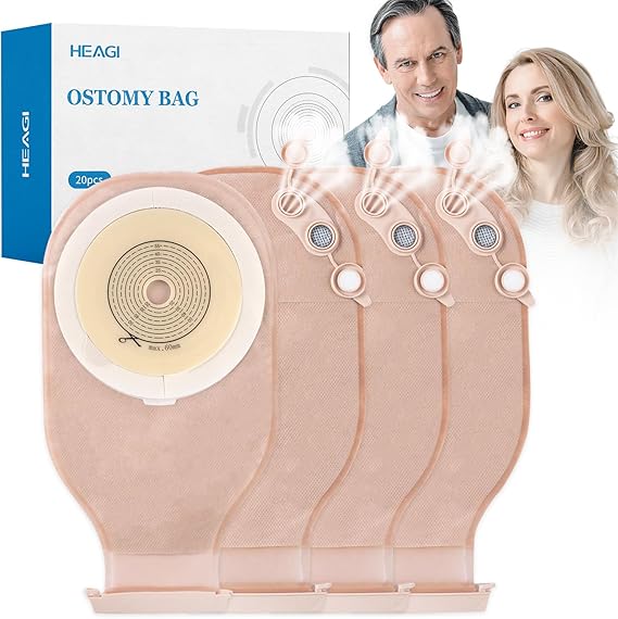 20 PCS Colostomy Bags, One Piece Ostomy Bag, Ostomy Supplies, 60mm