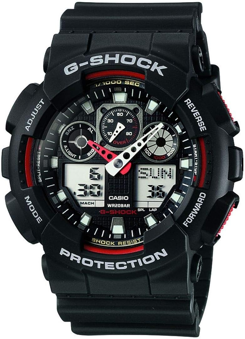 Casio G-Shock Mens Watch in Resin with Anti Slip Over Sized Buttons - Water Resistant & Anti Magnetic