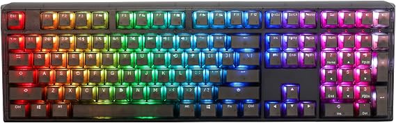 Ducky One 3 Aura Black 100% Mechanical Gaming Keyboard, Cherry Blue, RGB | 100% mechanical gaming keyboard, hot-swap switches, Quack Mechanics, PBT doubleshot keycaps, RGB
