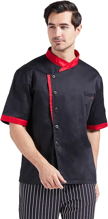 Nanxson Unisex Chef Coat Chef Jacket for Men Women Kitchen Chef Uniform | Cotton-polyester fabric,Button design,for kitchen cook restaurant hotel,long/short sleeve