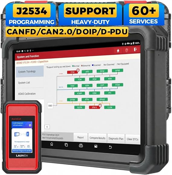 Launch X431 PRO3 V+ Elite, 2026 Bidirectional Scan Tool with J2534 Protocol