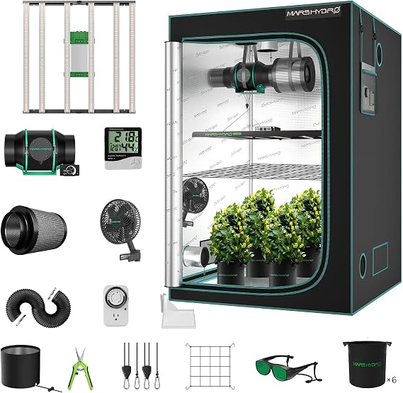 MARS HYDRO 4x4 Smart Grow Tent Kit 480W FC-E4800 2646pcs LED Light